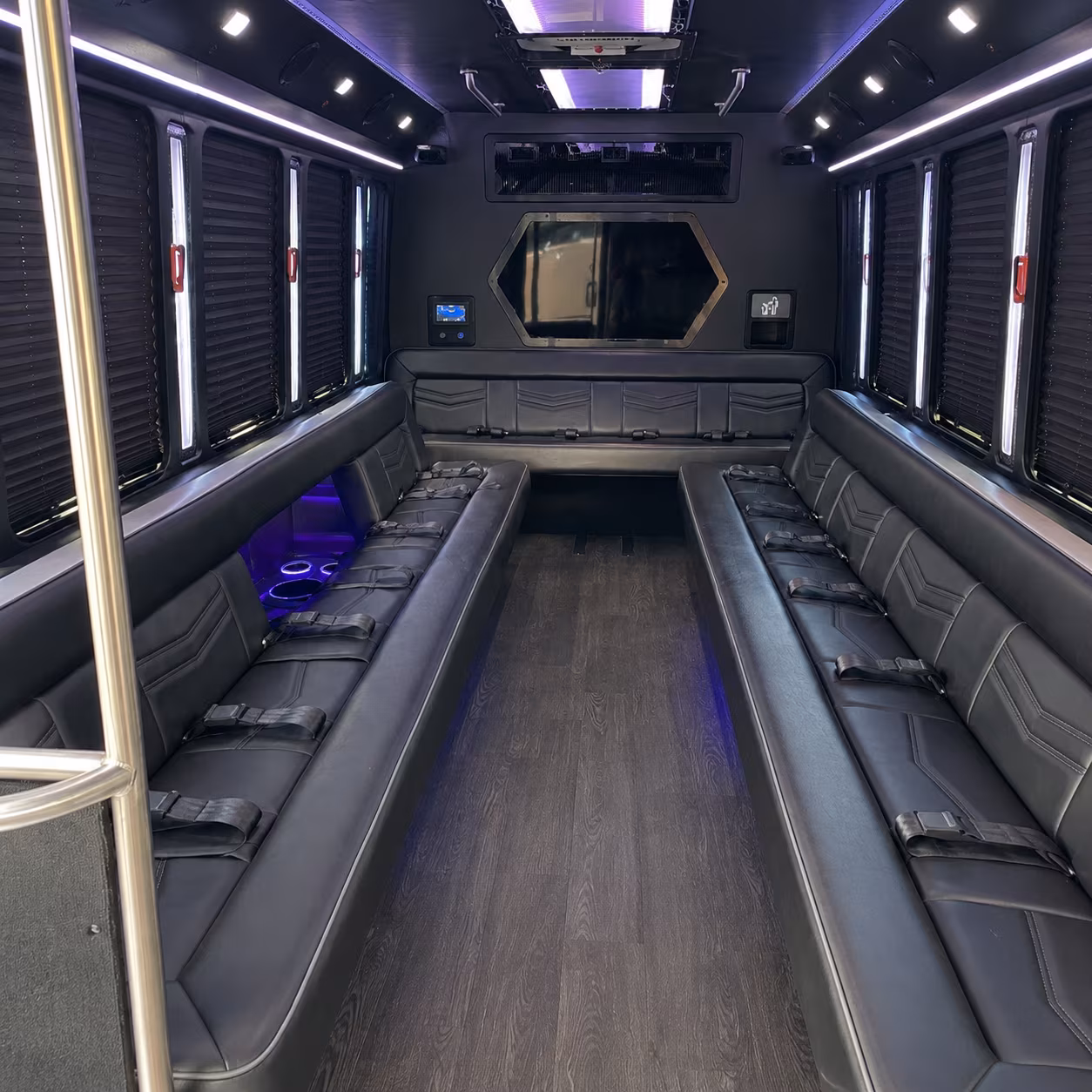 bethlehem 18 passenger party bus interior