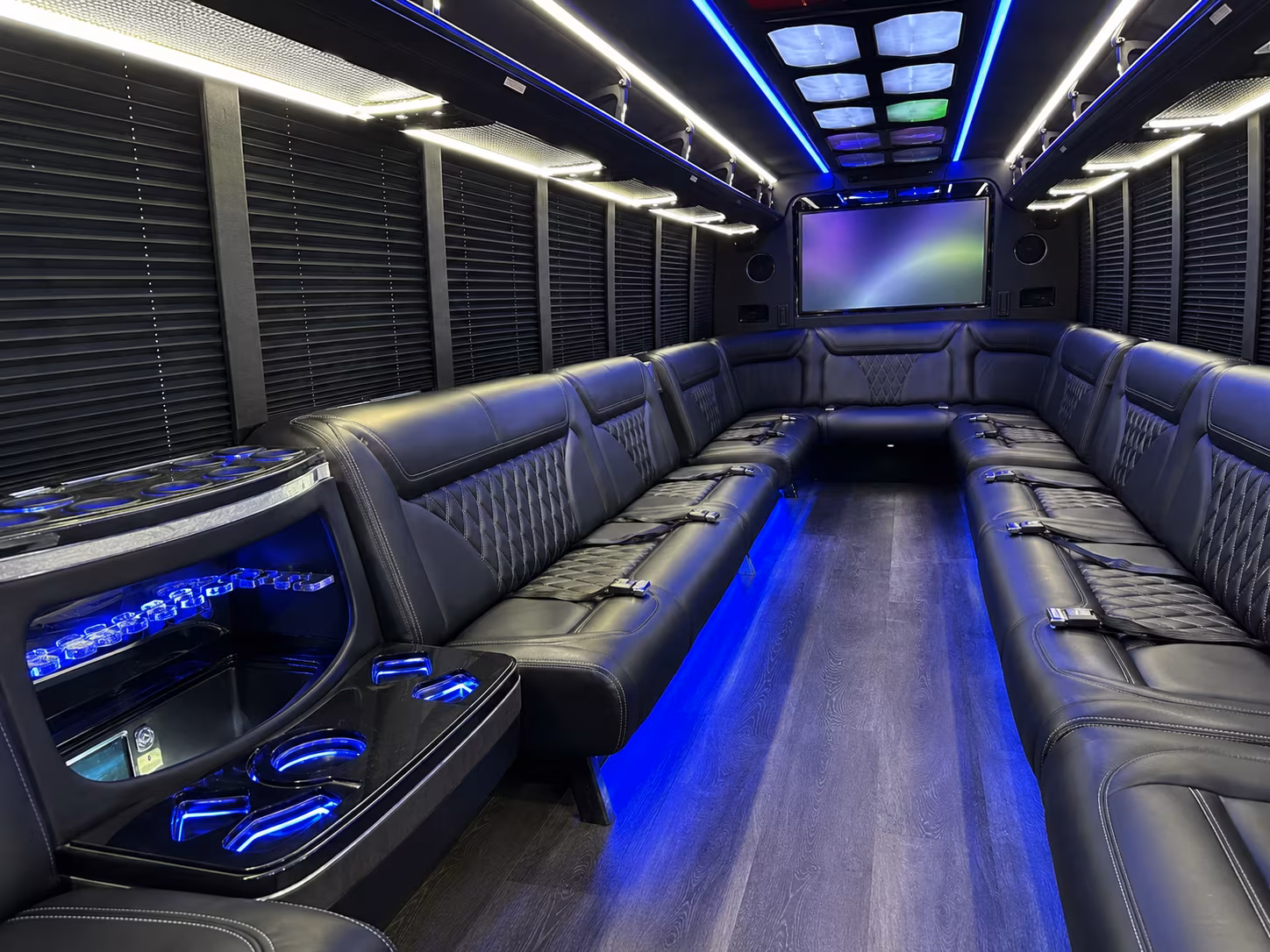 bethlehem 20 passenger party bus inside