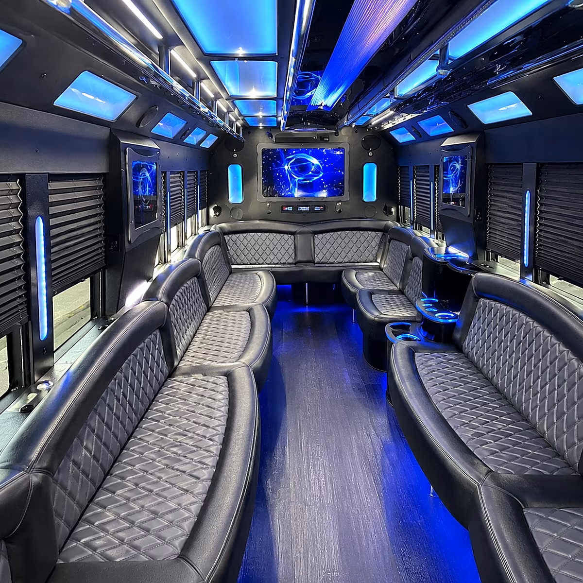 bethlehem 50 passenger party bus interior