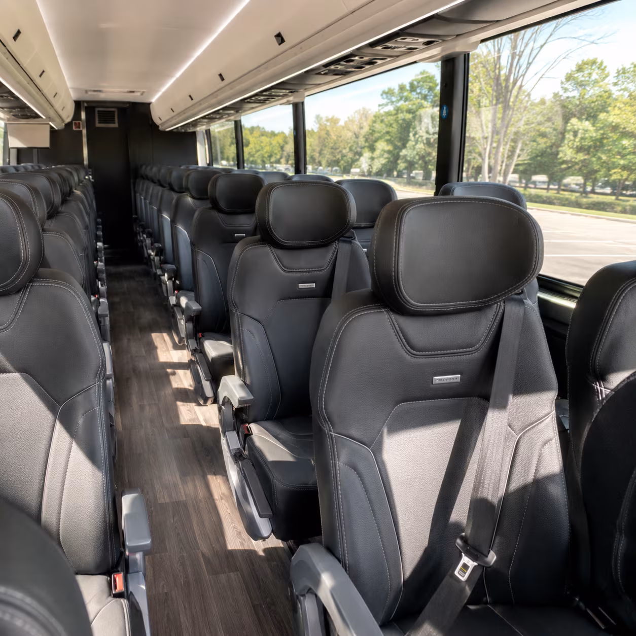 bethlehem 56 passenger charter bus inside