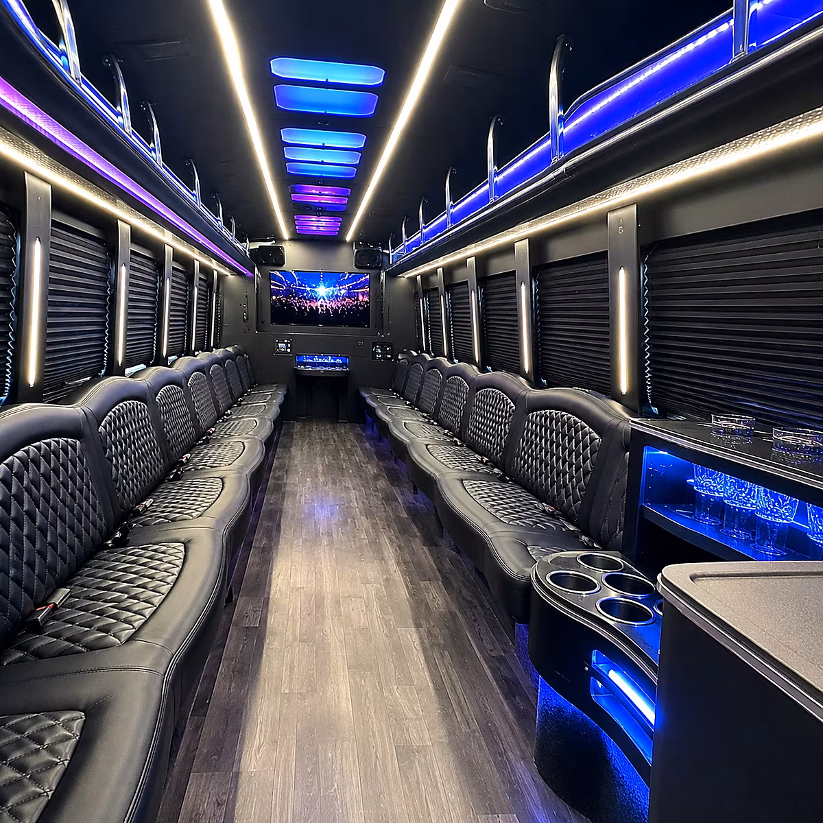 bethlehem party bus rental interior